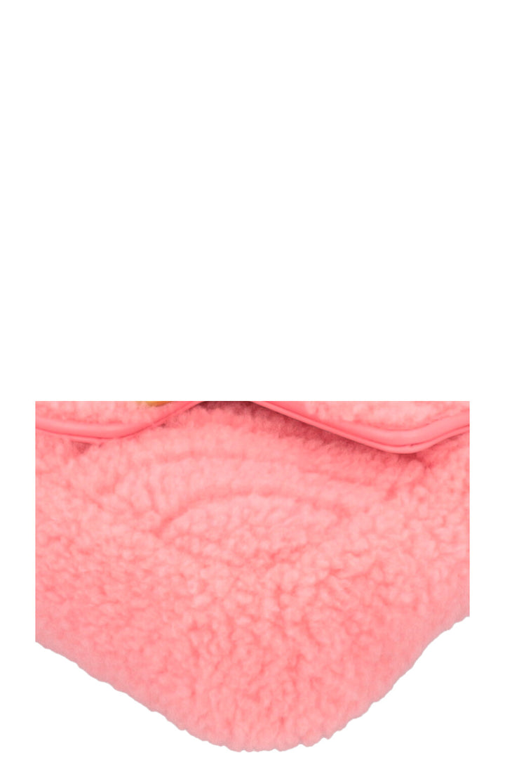 GUCCI Mini Marmont Shearling Crossbody Bag Pink