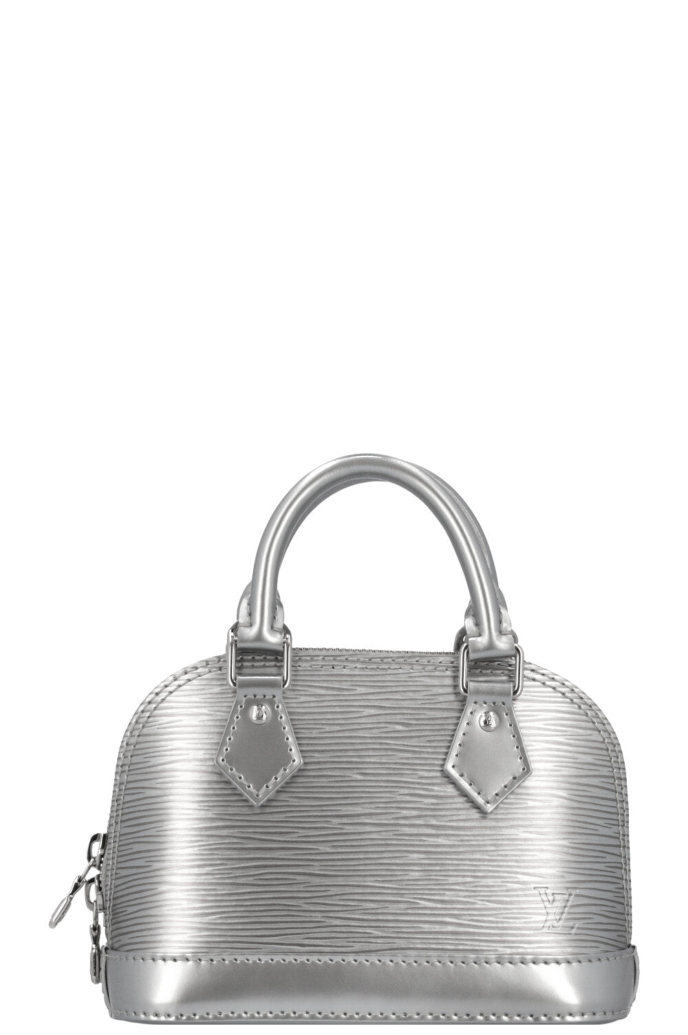 LOUIS VUITTON Nano Alma Bag Epi Leather Silver