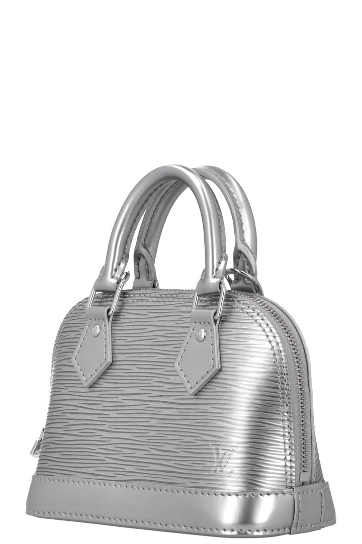 LOUIS VUITTON Nano Alma Bag Epi Leather Silver