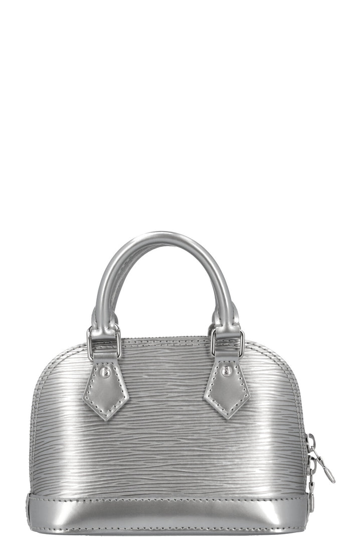 LOUIS VUITTON Nano Alma Bag Epi Leather Silver