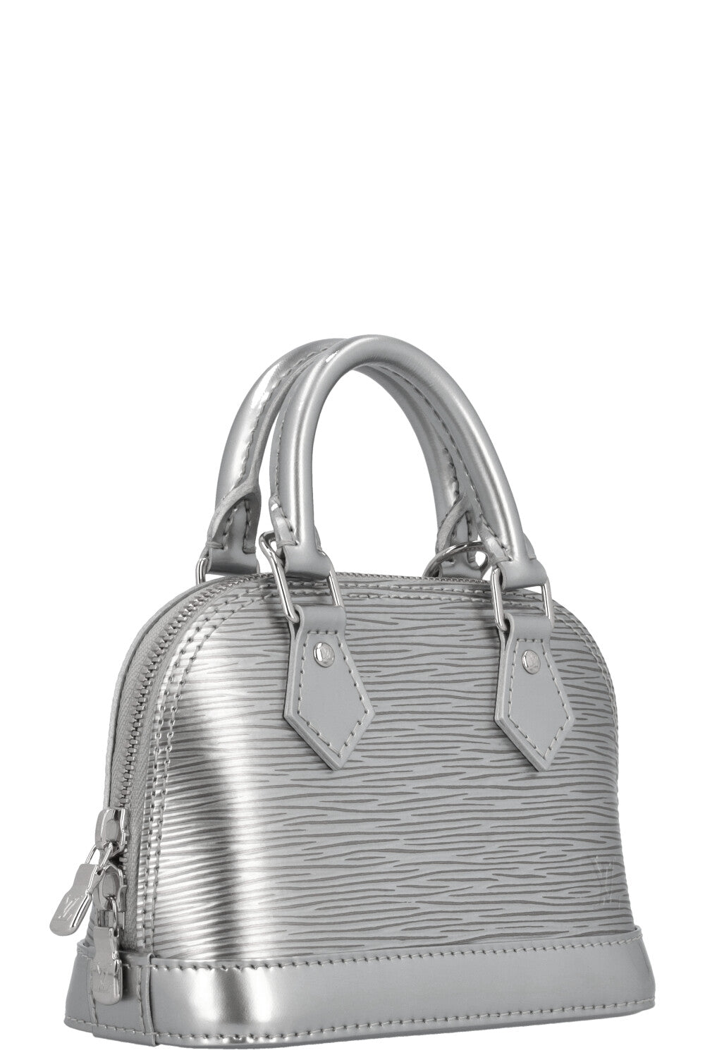 LOUIS VUITTON Nano Alma Bag Epi Leather Silver