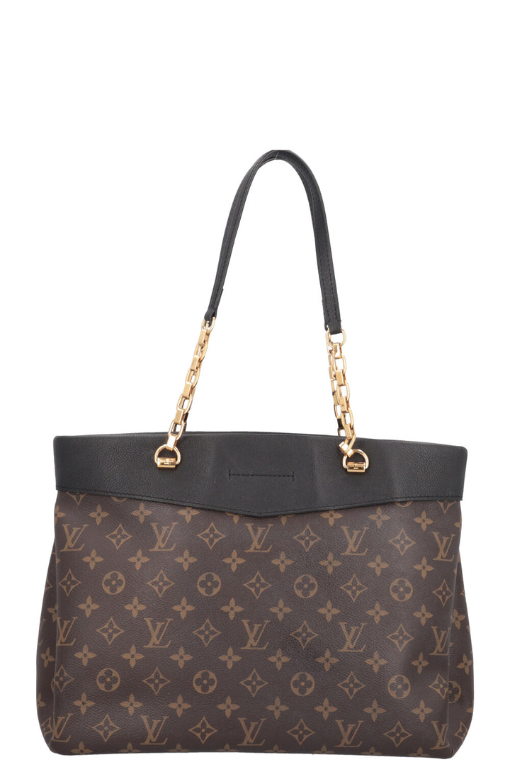 LOUIS VUITTON Pallas Chain Tote Bag MNG Canvas Leather