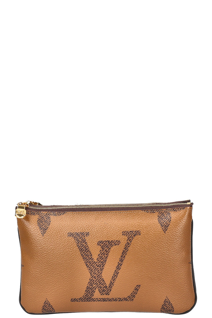 LOUIS VUITTON Giant MNG Double Zip Pochette Bag