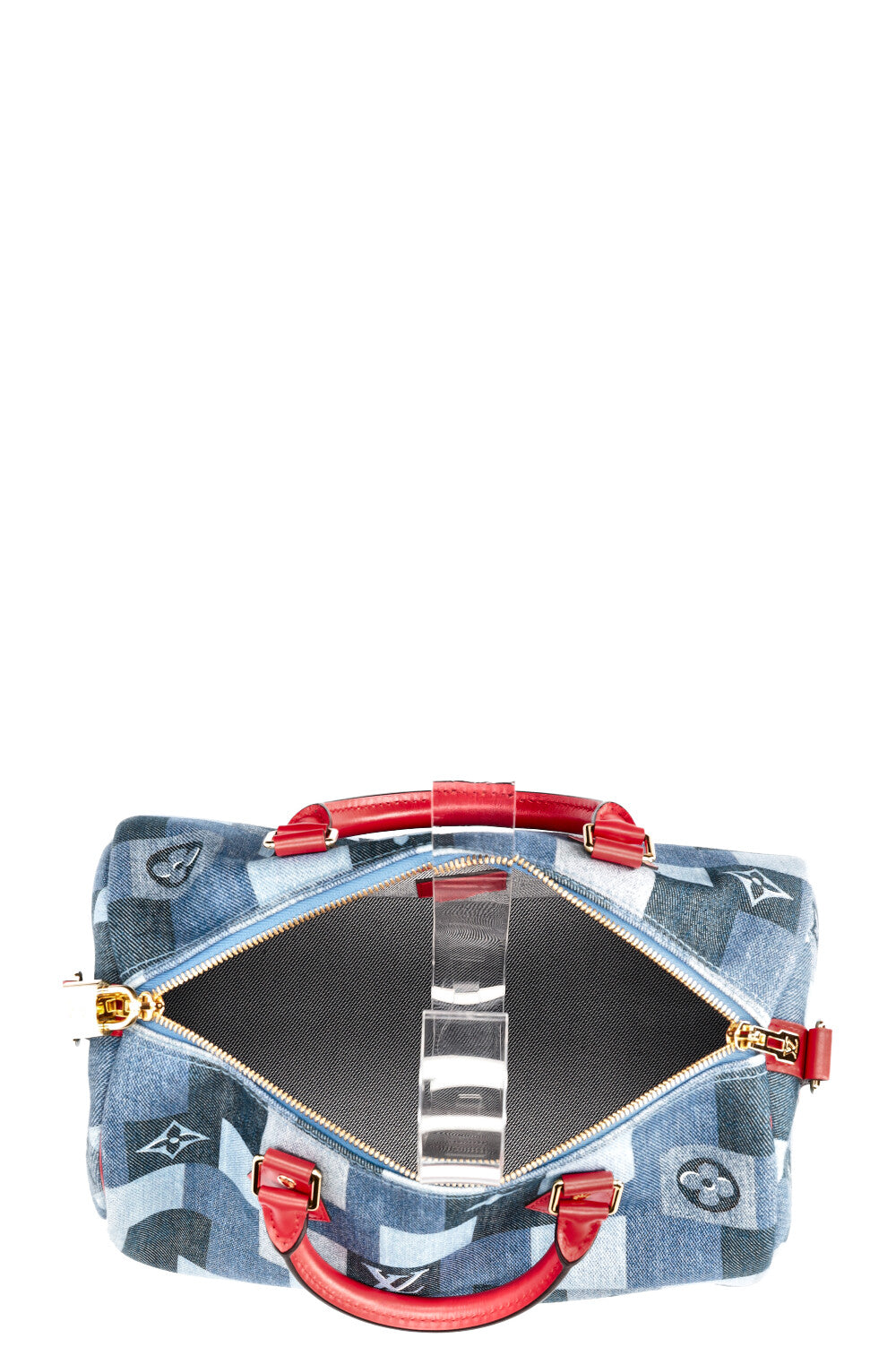 LOUIS VUITTON 2020 Patchwork Denim Speedy 30 Bandouliere