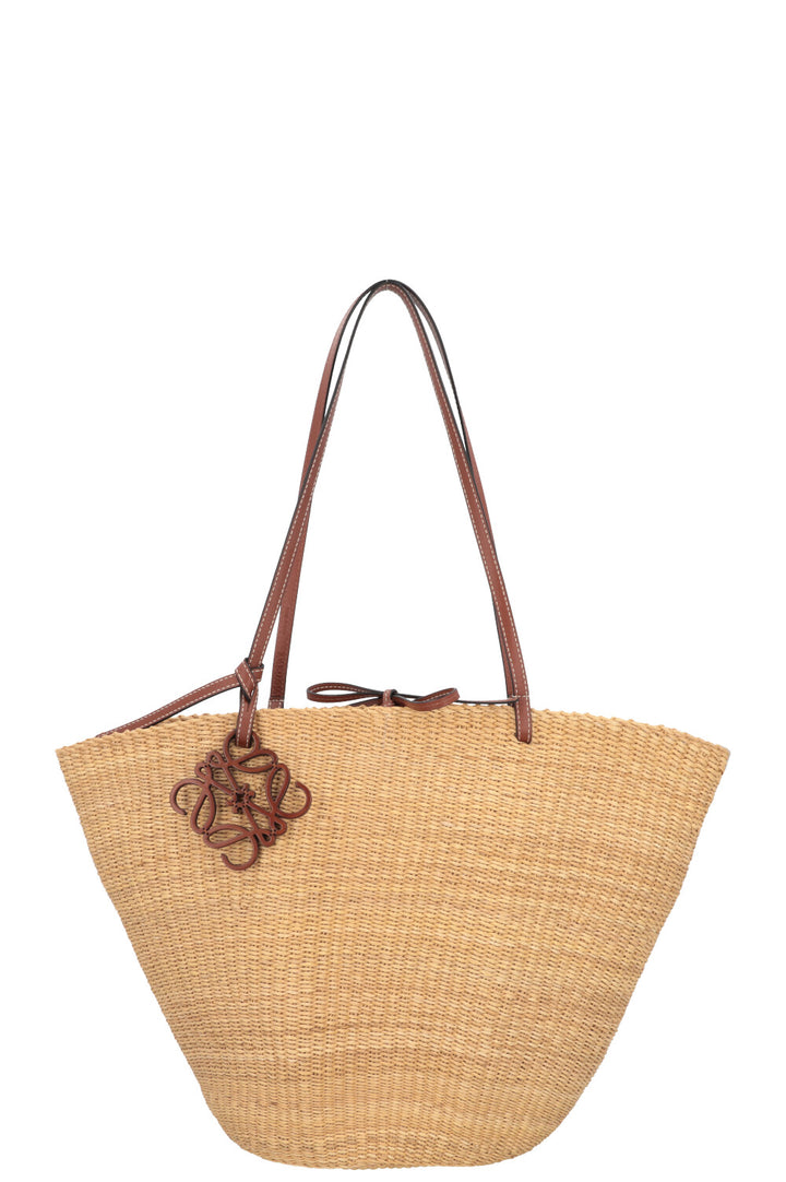 LOEWE Medium Shell Basket Bag Raffia Beige