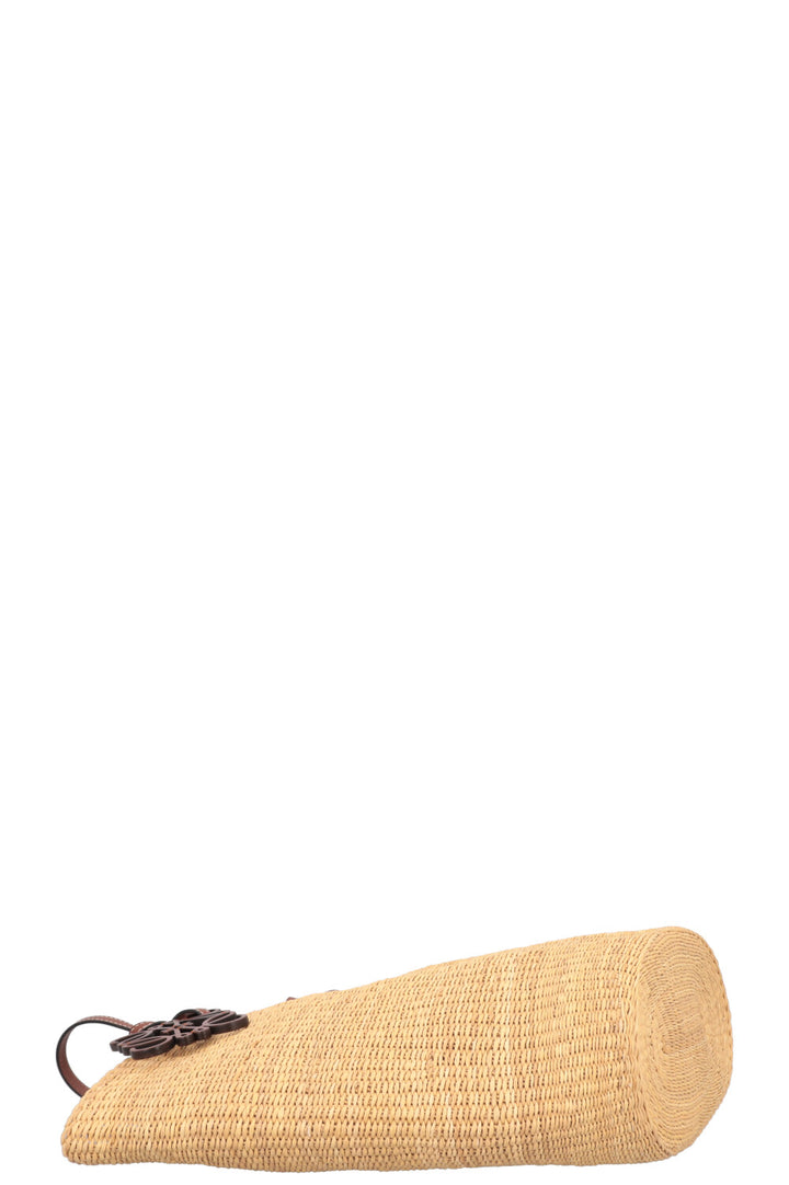 LOEWE Sac panier moyen en raphia Beige