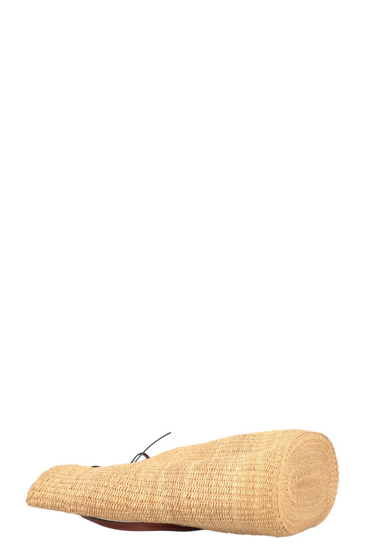 LOEWE Sac panier moyen en raphia Beige