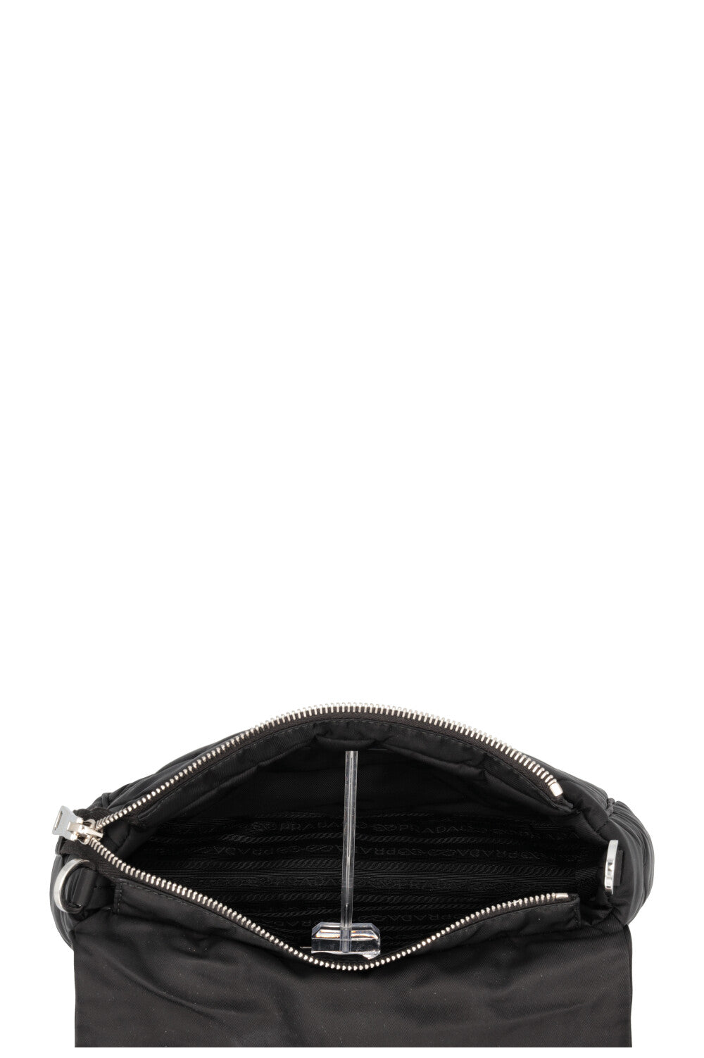 PRADA Quilted Crossbody Bag Nylon Black