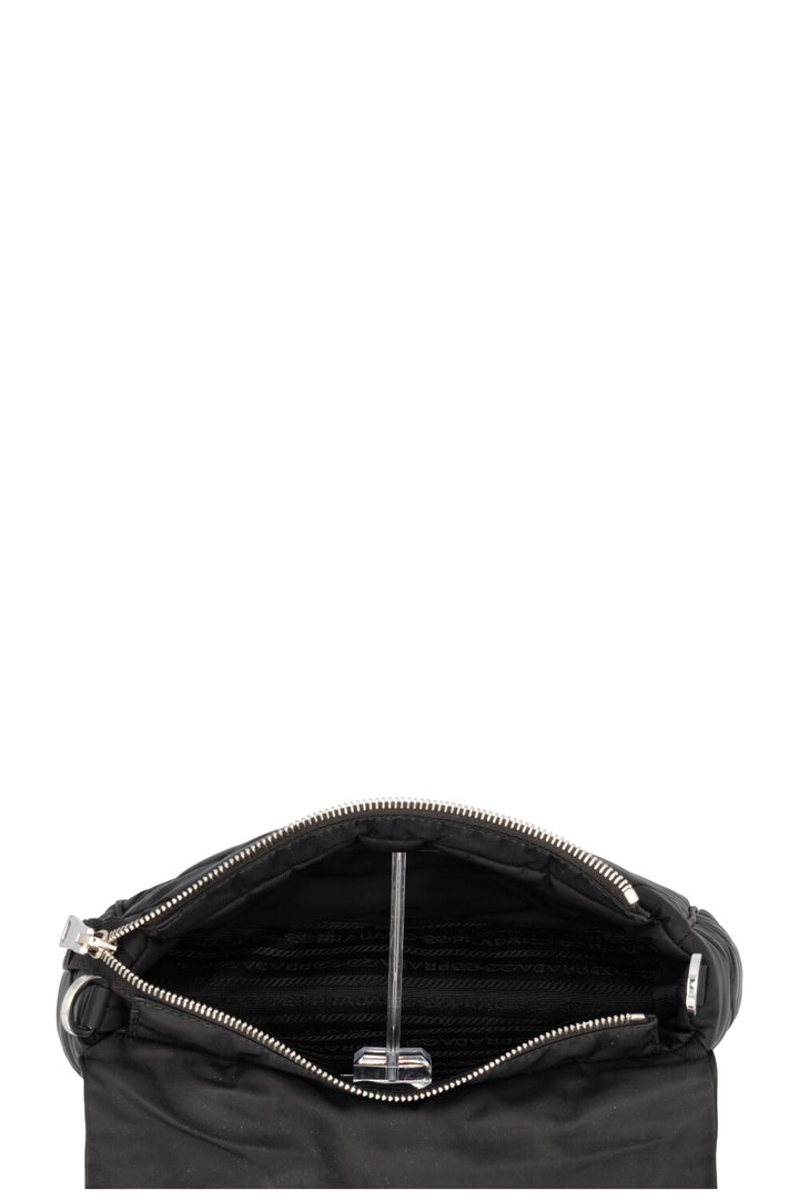 PRADA Quilted Crossbody Bag Nylon Black