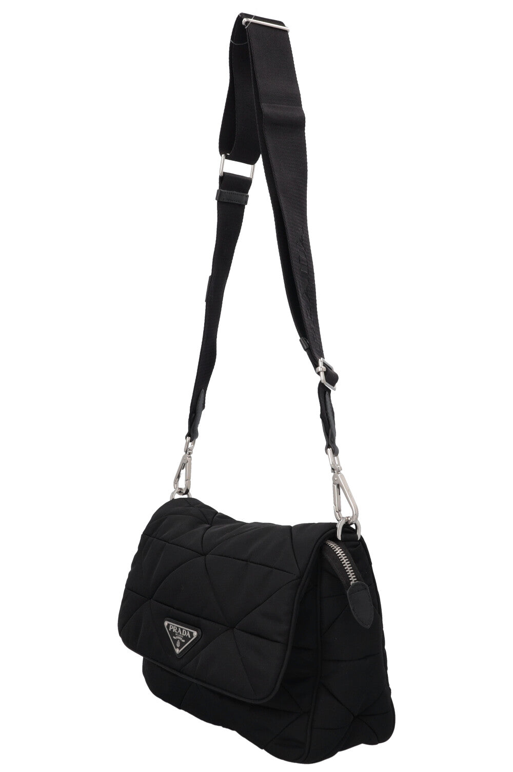 PRADA Quilted Crossbody Bag Nylon Black