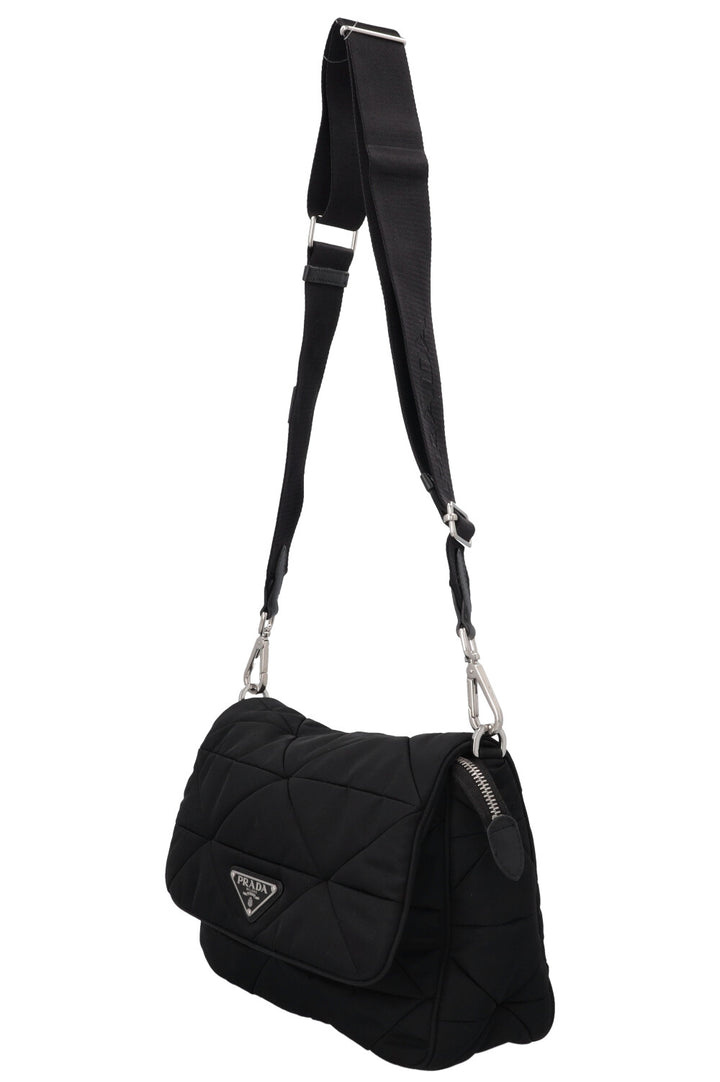 PRADA Quilted Crossbody Bag Nylon Black