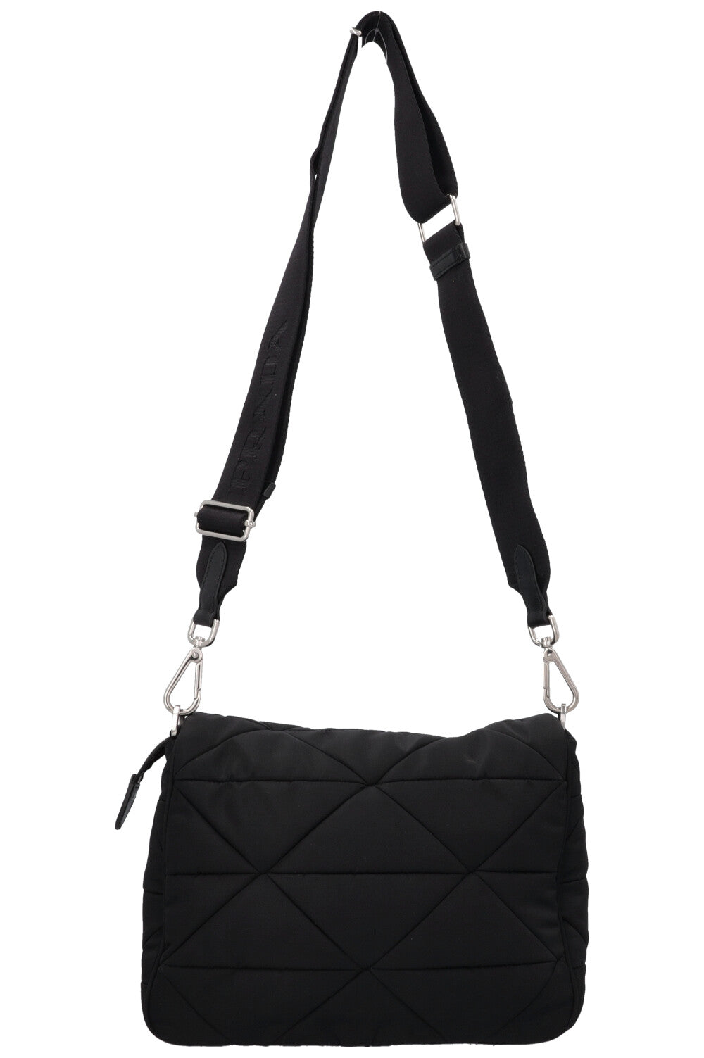 PRADA Quilted Crossbody Bag Nylon Black