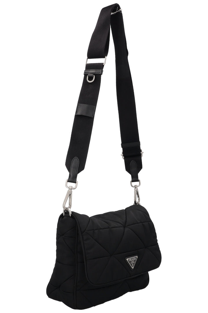 PRADA Quilted Crossbody Bag Nylon Black