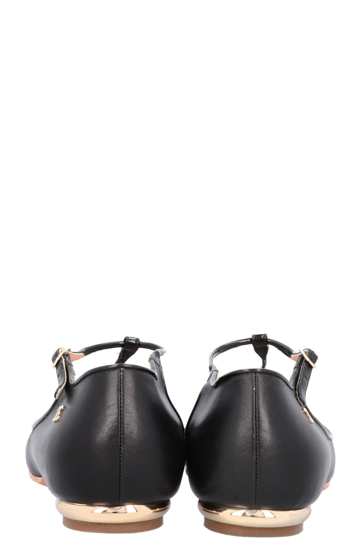 CHANEL Mary Jane Classic Ballet Flats Black