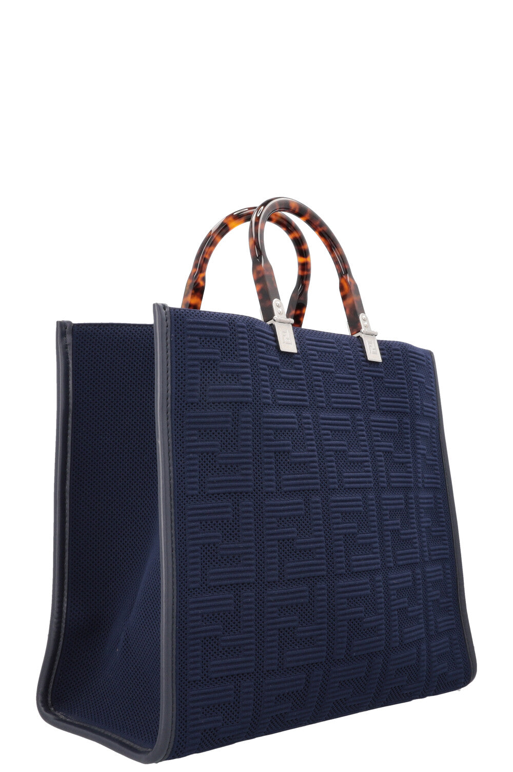 FENDI Medium Sunshine Tote Jacquard Navy