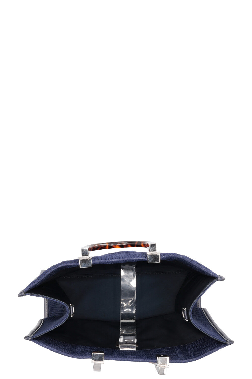 FENDI Medium Sunshine Tote Jacquard Navy