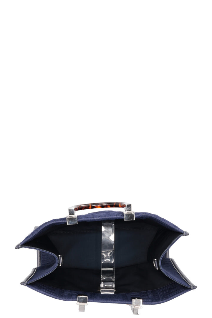 FENDI Medium Sunshine Tote Jacquard Navy