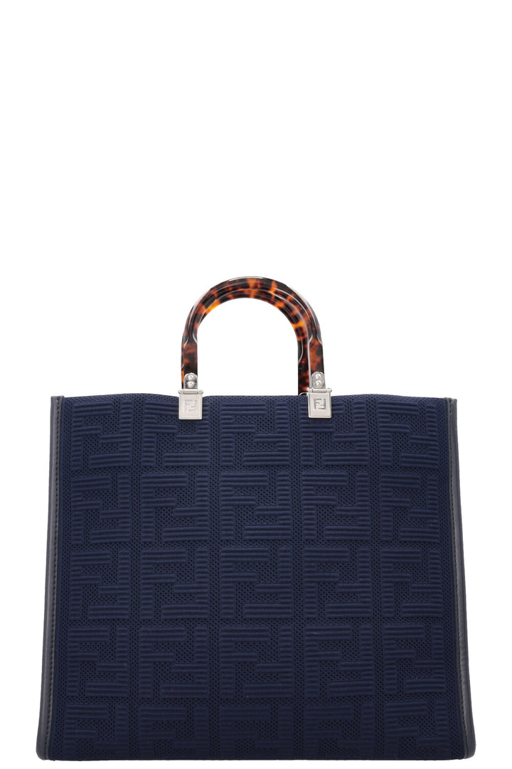FENDI Medium Sunshine Tote Jacquard Navy
