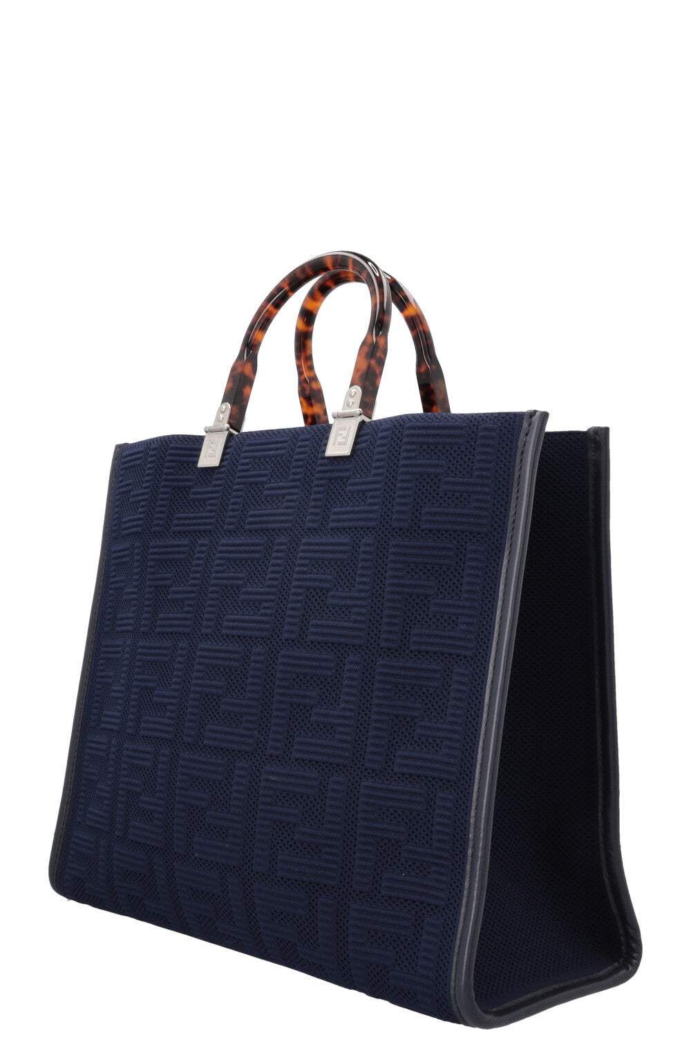 FENDI Medium Sunshine Tote Jacquard Navy