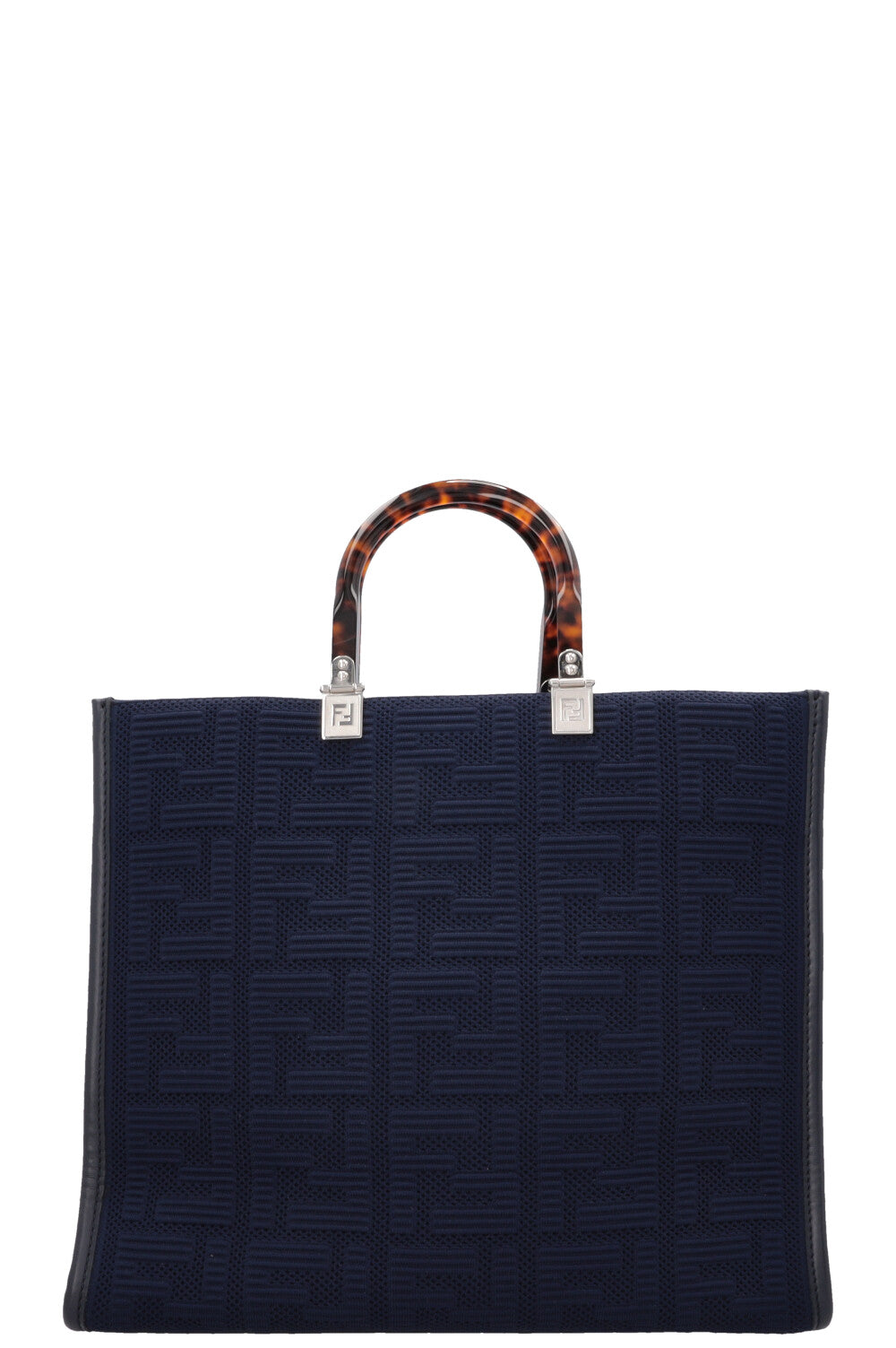 FENDI Medium Sunshine Tote Jacquard Navy