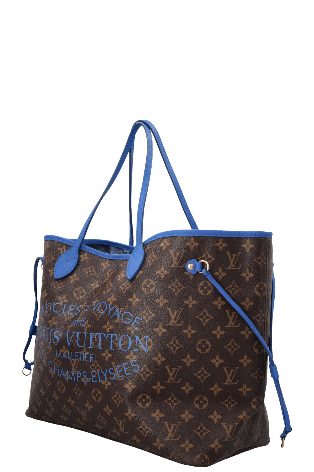 LOUIS VUITTON Neverfull GM Tote Bag Ikat Blue MNG Canvas