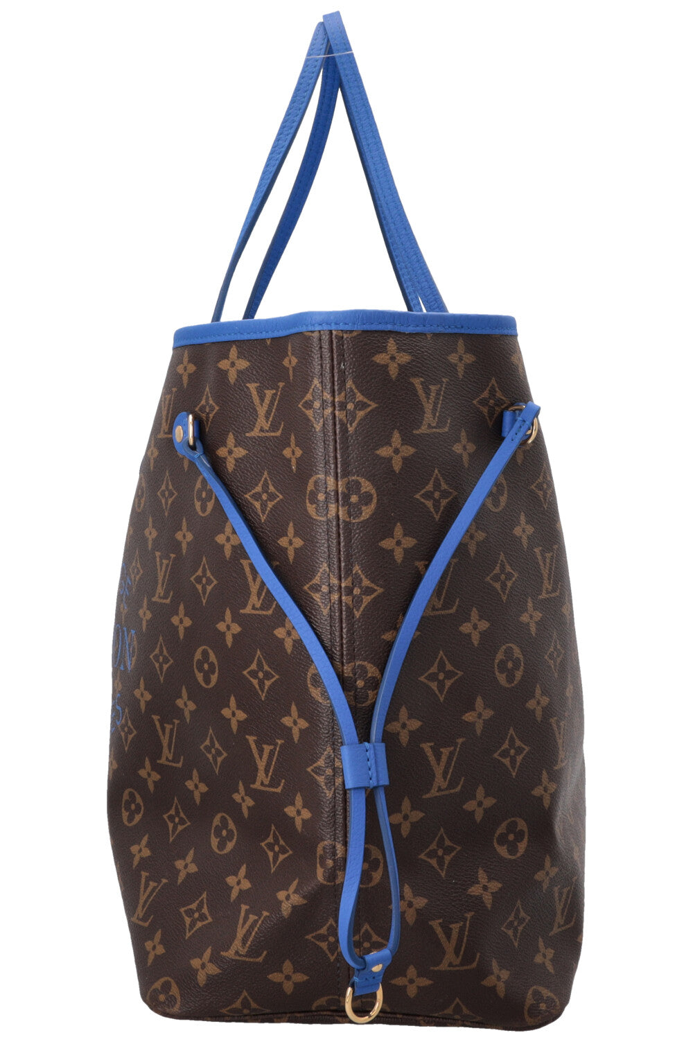 LOUIS VUITTON Neverfull GM Tote Bag Ikat Blue MNG Canvas
