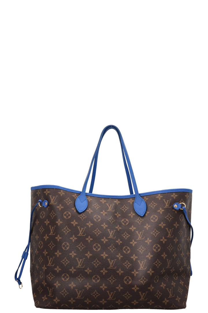 LOUIS VUITTON Neverfull GM Tote Bag Ikat Blue MNG Canvas