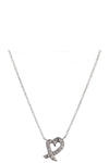TIFFANY&CO Loving Heart Necklace Diamonds Platin