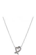 TIFFANY&CO Loving Heart Necklace Diamonds Platin