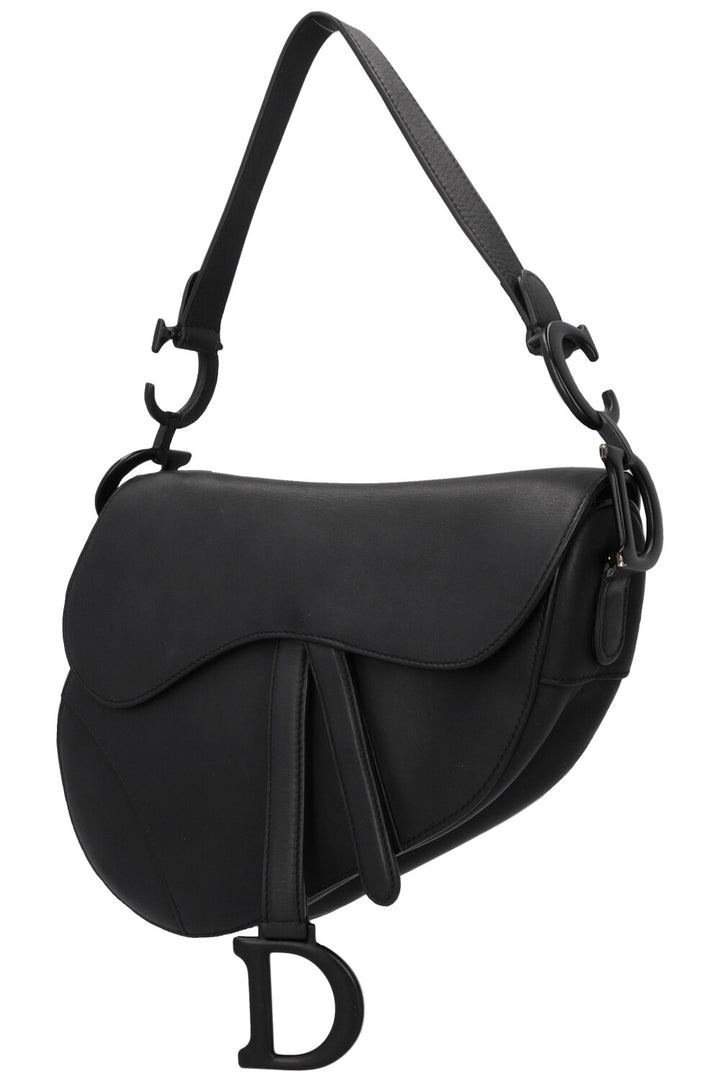 CHRISTIAN DIOR Saddle Shoulder Bag All Black