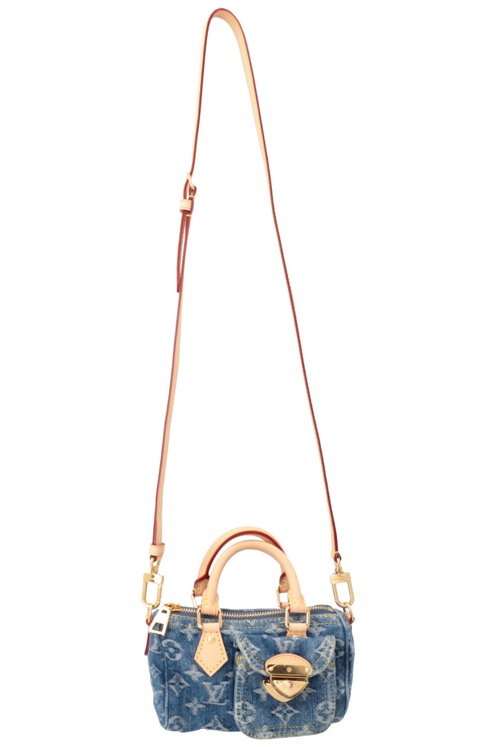 LOUIS VUITTON Nano Speedy Monogram Denim MNG