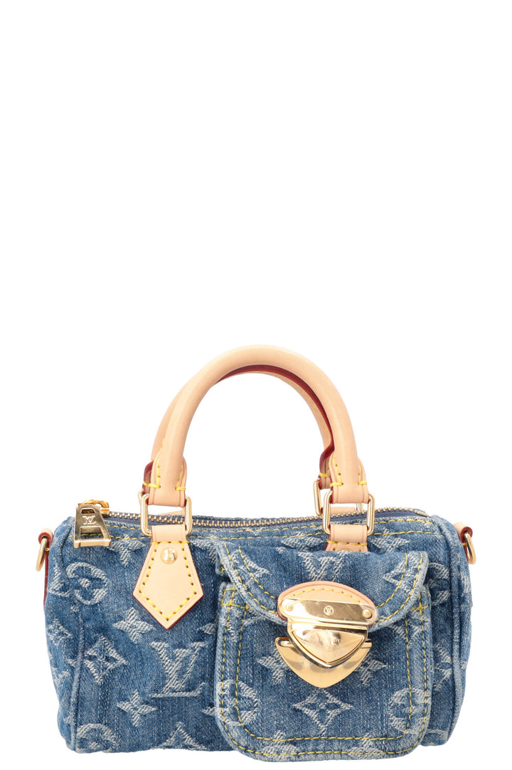LOUIS VUITTON Nano Speedy Monogram Denim MNG