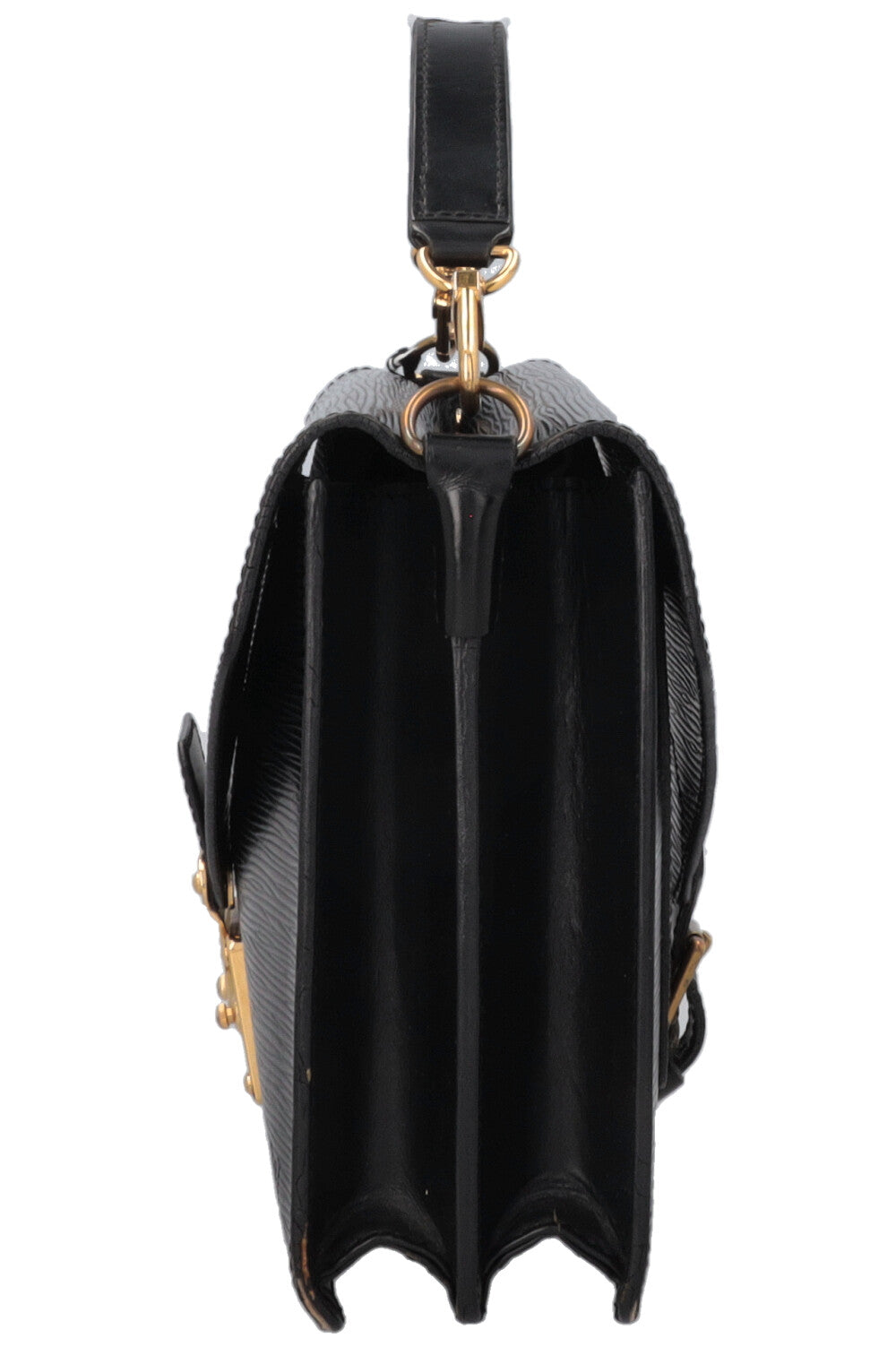 LOUIS VUITTON Monceau Sac à main en cuir épi Noir