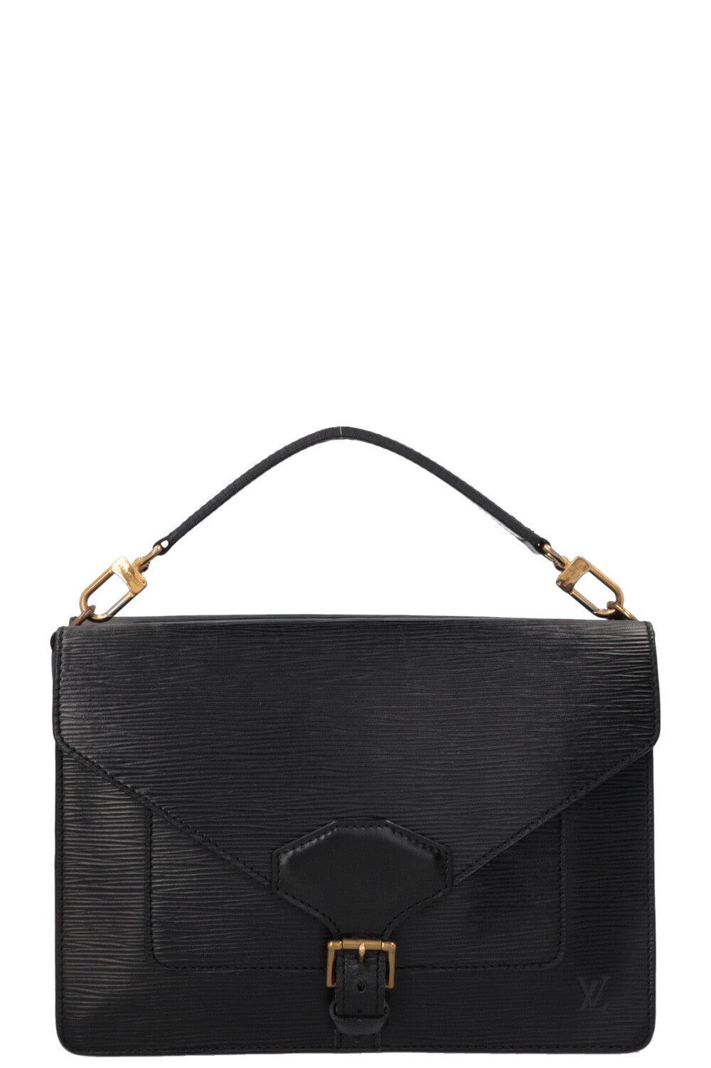 LOUIS VUITTON Monceau Sac à main en cuir épi Noir