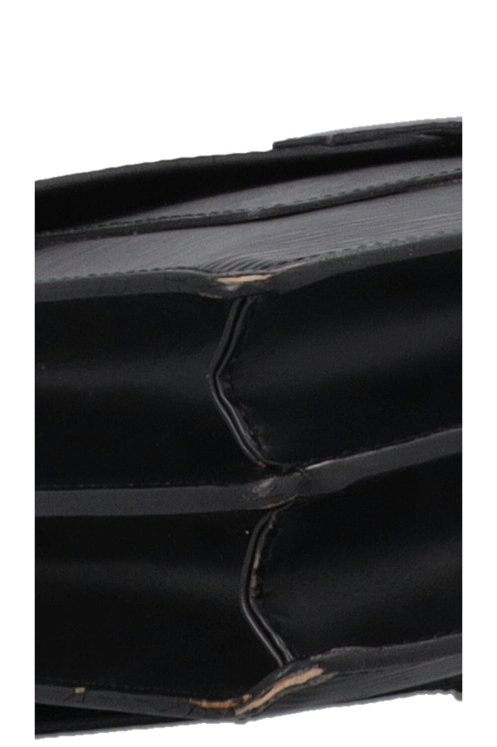 LOUIS VUITTON Monceau Sac à main en cuir épi Noir