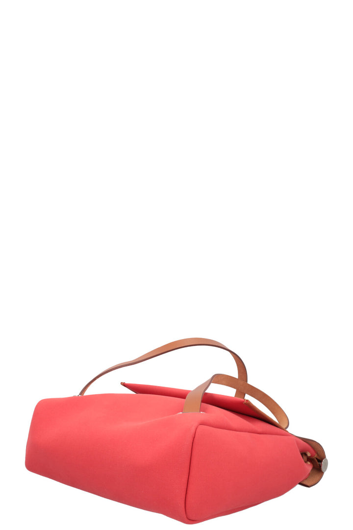 HERMÈS HerBag Zip 31 Backpack Leather Red Brown