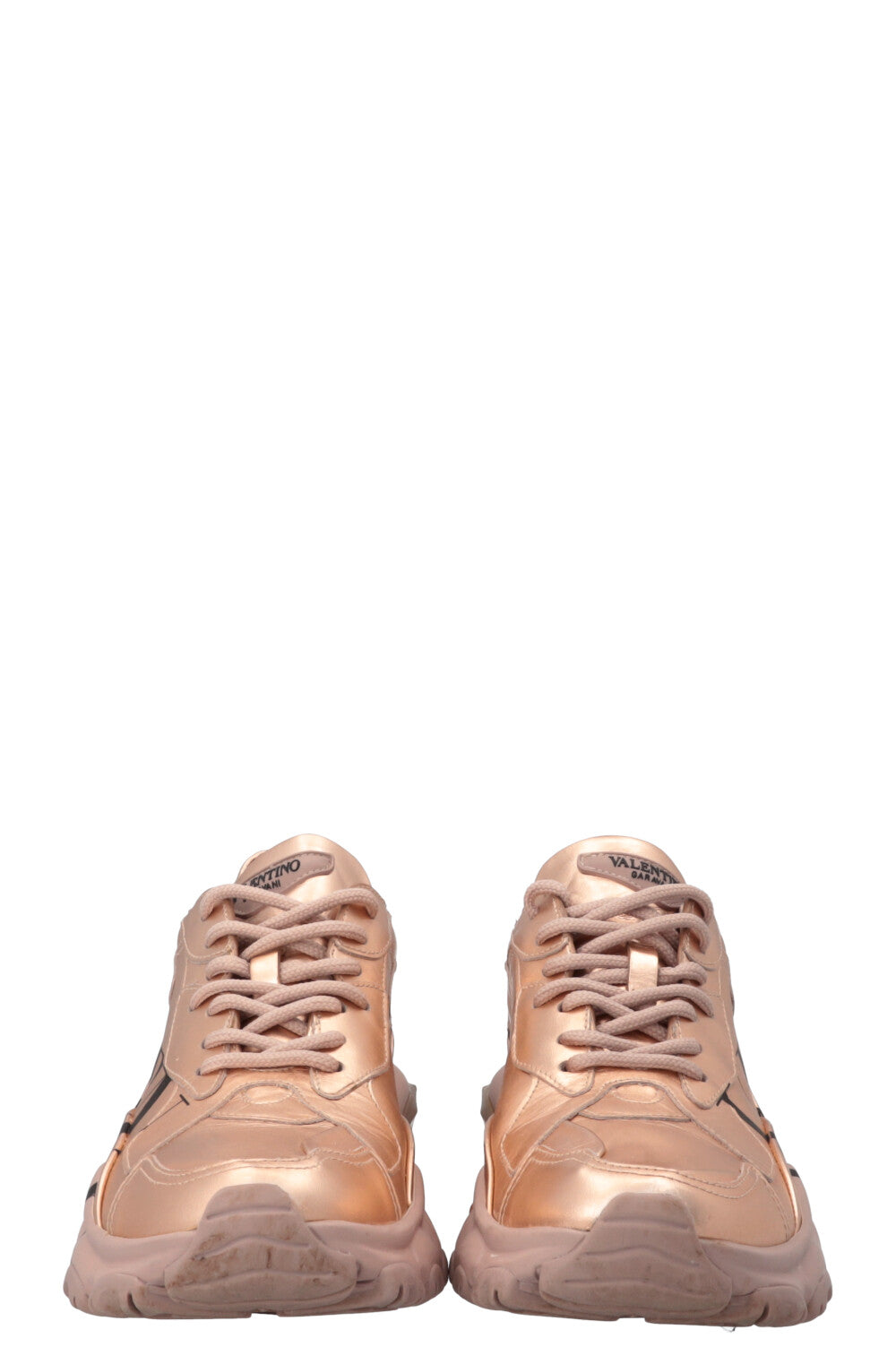 VALENTINO ローズゴールド スニーカー Valentino Garavani One Stud XL Leather Sneakers | Pink | FARFETCH