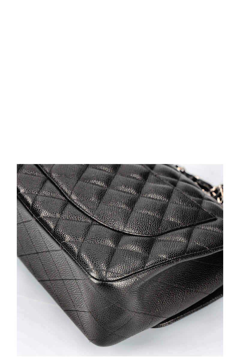CHANEL Double Flap Bag Caviar Large