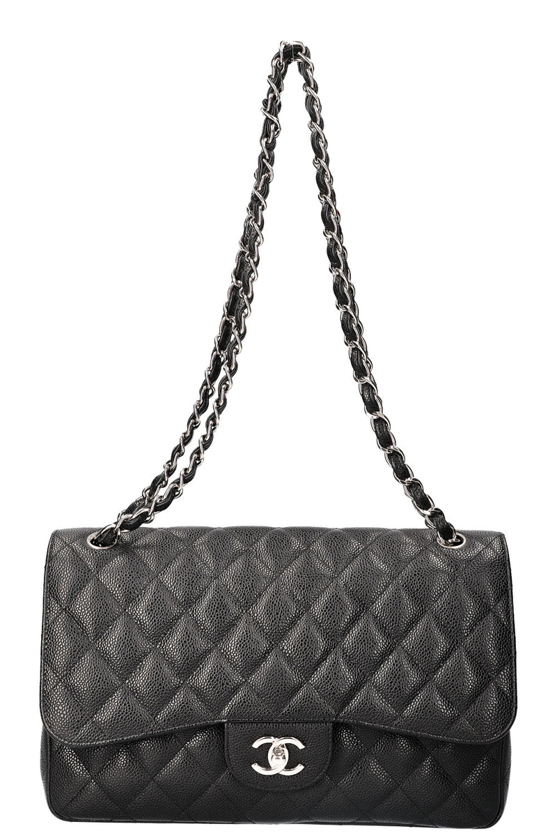 CHANEL Double Flap Bag Caviar Large