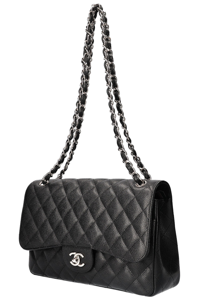 CHANEL Double Flap Bag Caviar Large