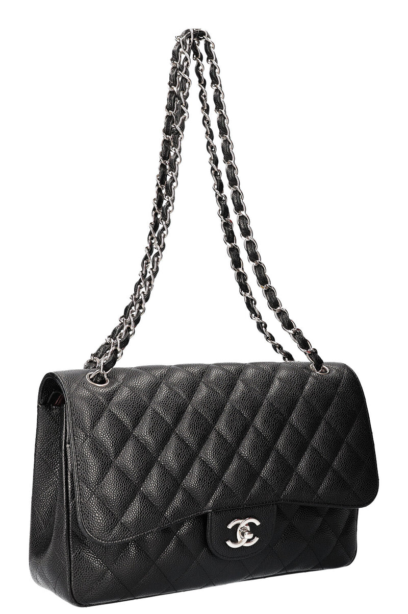 CHANEL Double Flap Bag Caviar Large