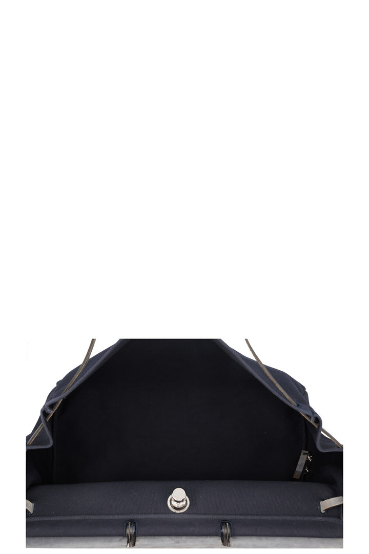 HERMÈS Herbag Voyage 50 Canvas Navy