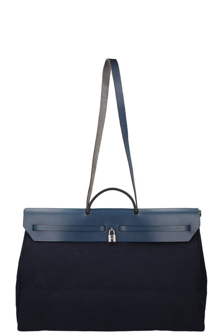 HERMÈS Herbag Voyage 50 Canvas Navy