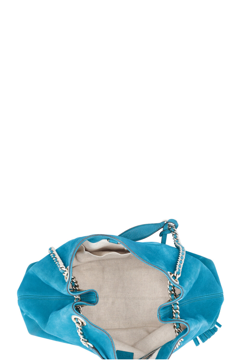 GUCCI Soho Tassel Interlocking Bag Blue