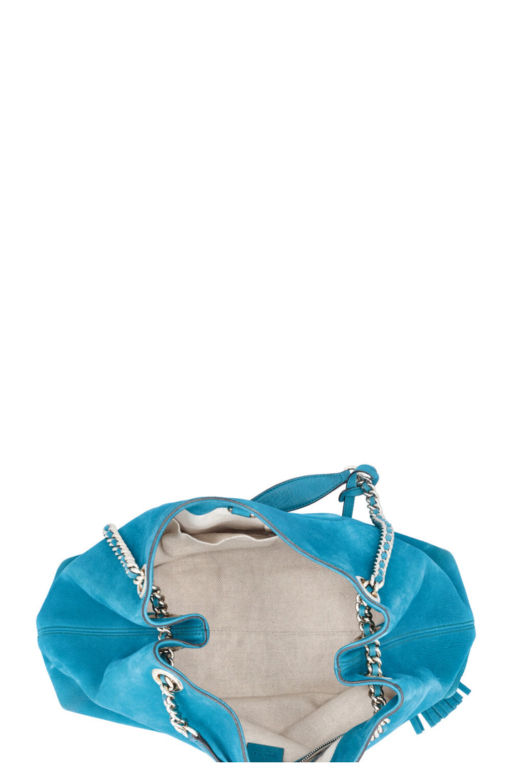 GUCCI Soho Tassel Interlocking Bag Blue