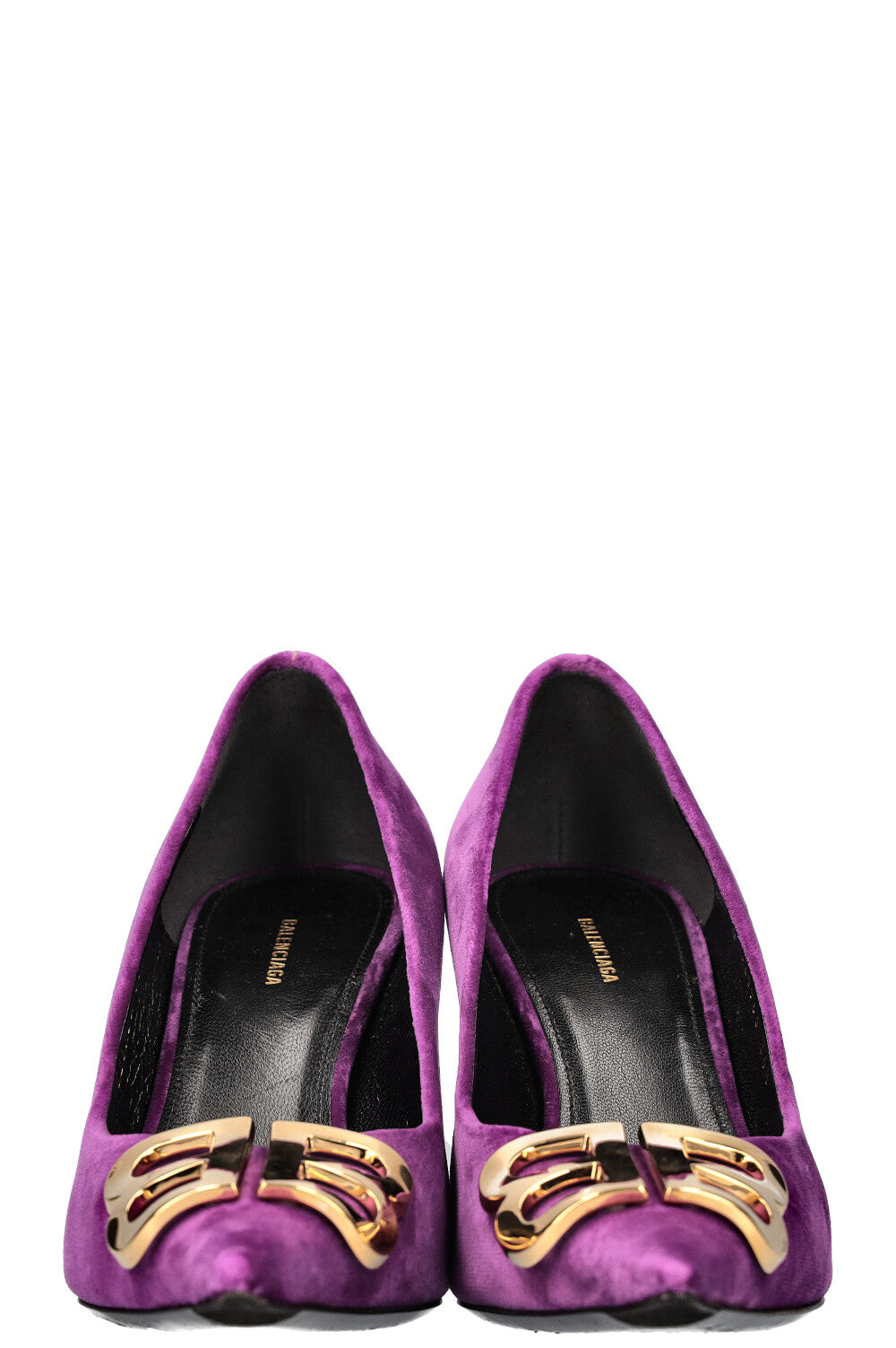 BALENCIAGA Knife Heels Velvet Purple