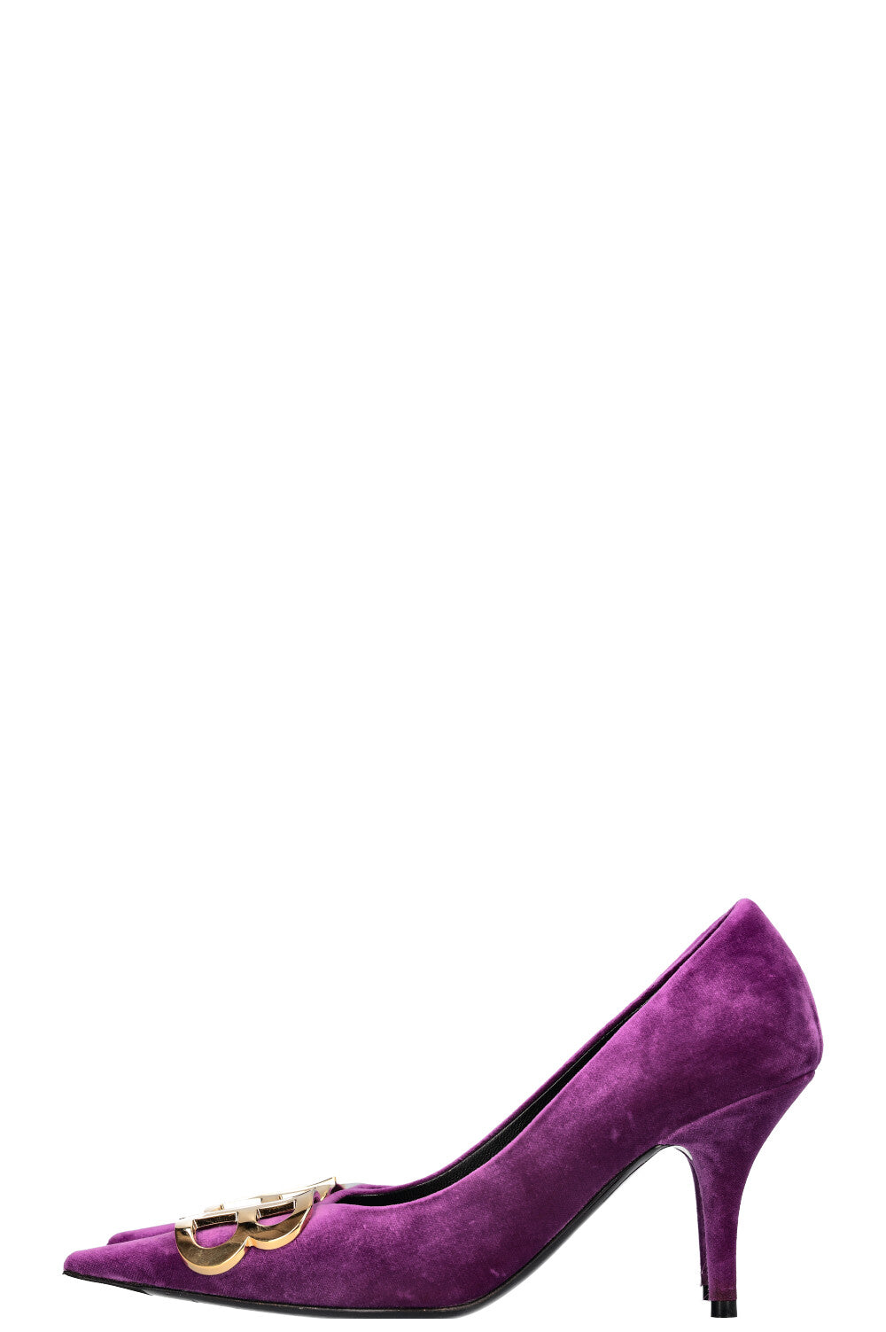 BALENCIAGA Knife Heels Velvet Purple