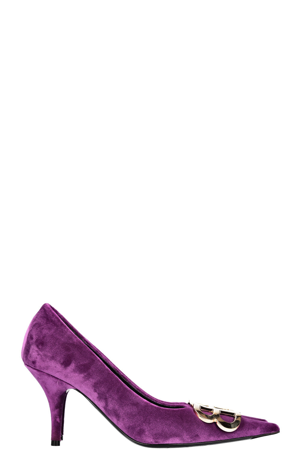 BALENCIAGA Knife Heels Velvet Purple