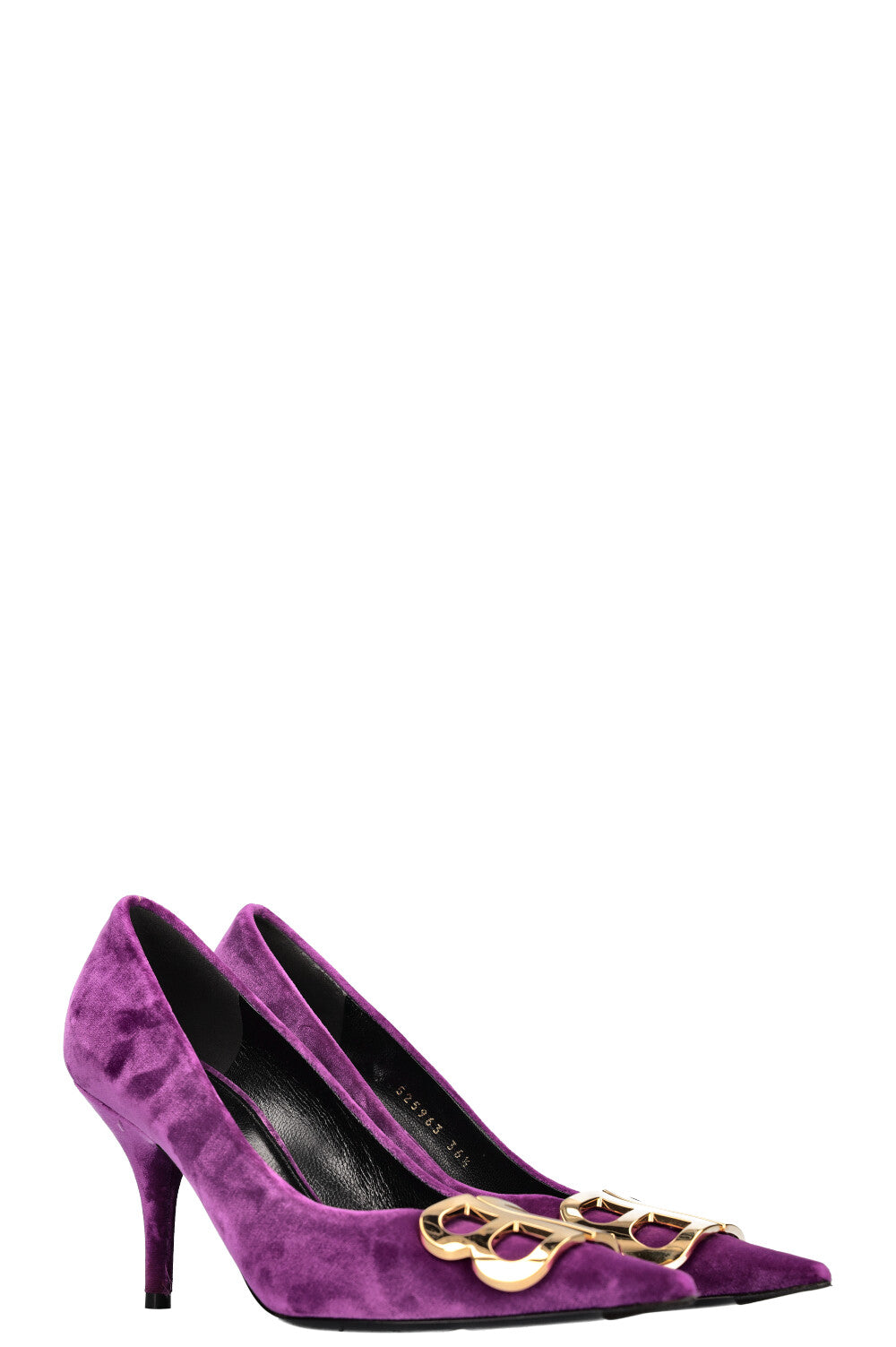 BALENCIAGA Knife Heels Velvet Purple