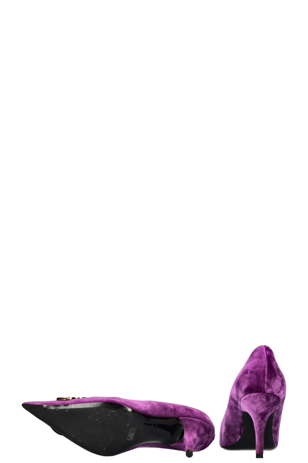 BALENCIAGA Knife Heels Velvet Purple
